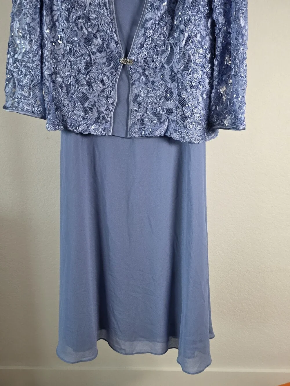 Jessica Howard NWT Lace Sequin Dress Jacket 16 2Piece Mother of Bride $169